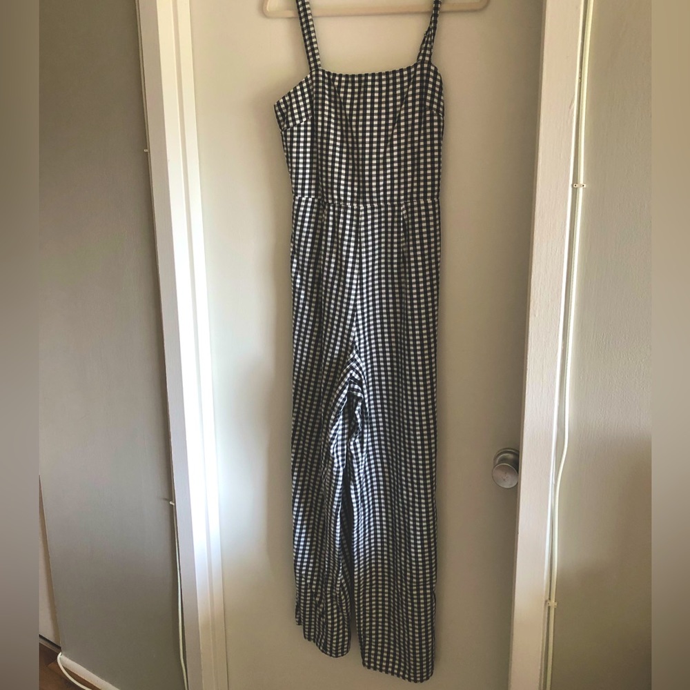 Black and White Checkered Jumpsuit